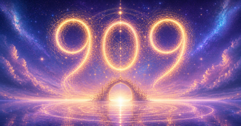 エンジェルナンバー909を象徴する静かに広がる光と余白のイメージ